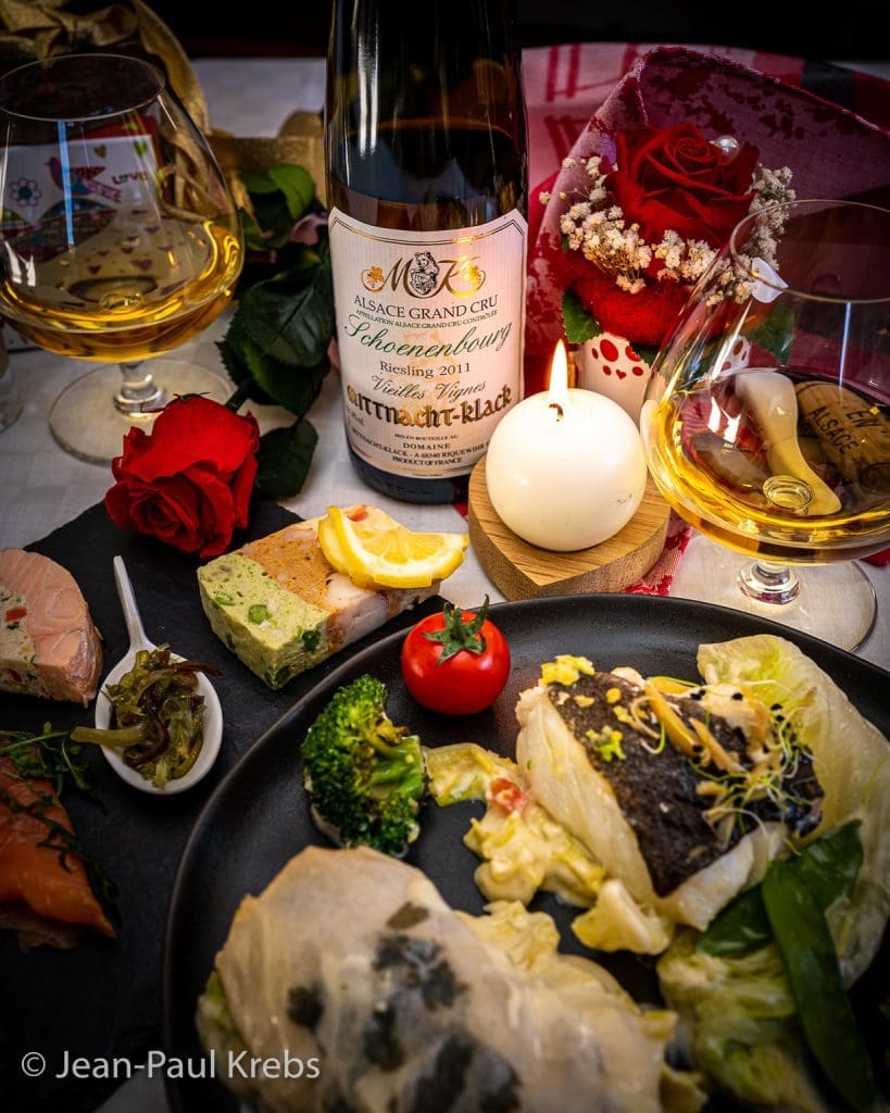 Riesling grand cru Shoenenbourg from Riquewihr are pairing perfectly with fish